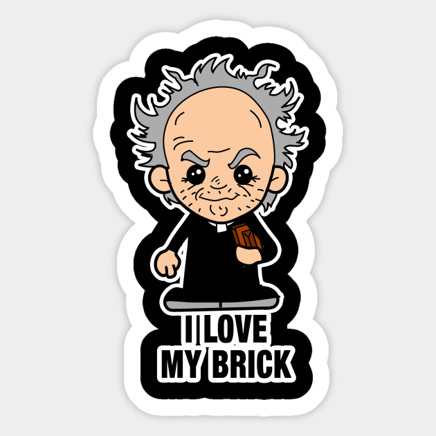 Lil Father Jack - Brick Sticker by TopNotchy